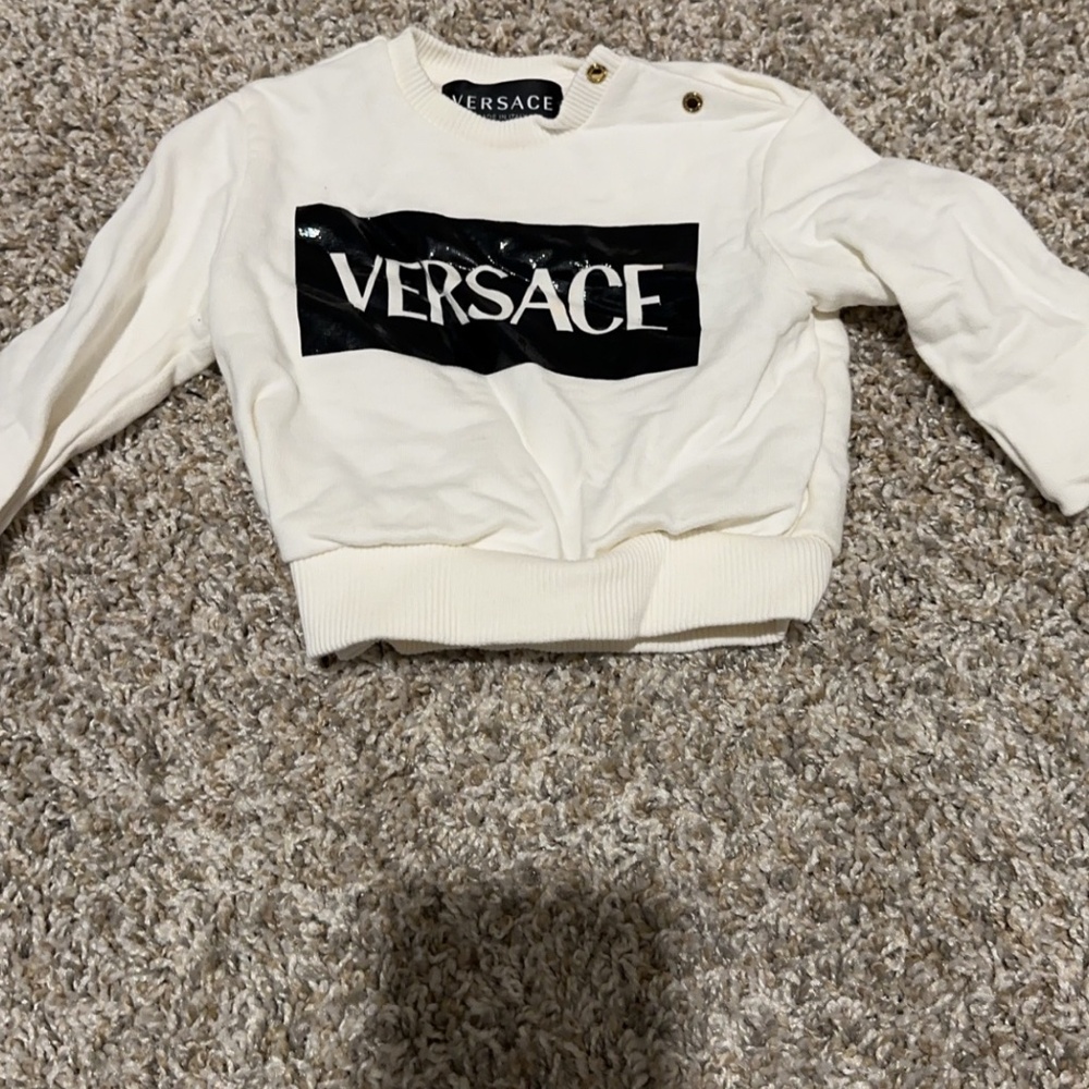 Cream and black Versace shirt